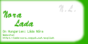 nora lada business card